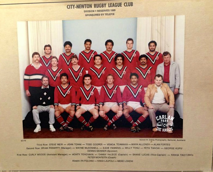 City Newton Rugby League Reserves Team 1985